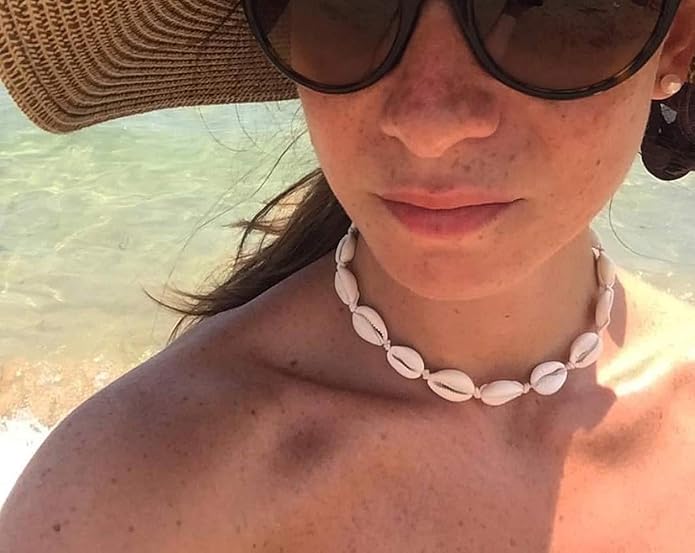 Nackiy Handmade Sea Shell Necklace for Women Summer Adjustable Natural Shell Collar Necklace