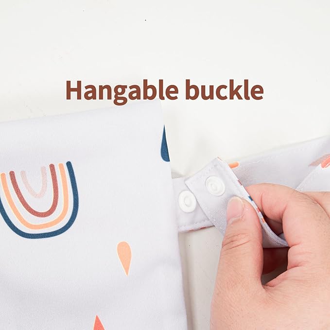 HappyFlute 9 Sets Newborn Baby Cloth Pocket Diapers Adjustable Reusable for Baby Boys and Girls(6-33 pounds,0-3 Years),One Wet Bag+4Diapers and 4Inserts (AD06)