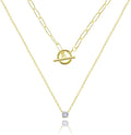 Layered Gold Necklaces for Women, Stackable 14K Gold Plated Necklace, Dainty Cross/Circle/Heart Pendant layered Necklace, Adjustable Dainty Gold/Silver Necklace Jewelry Set for Women