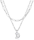adoyi Valentines Day Gifts for Women Hers Dainty 14K Gold Plated Heart Initial Necklaces Layered Letter A-Z Pendant Necklace Stack Trendy Jewelry Birthday Valentines Day Gifts for Women Jewelry