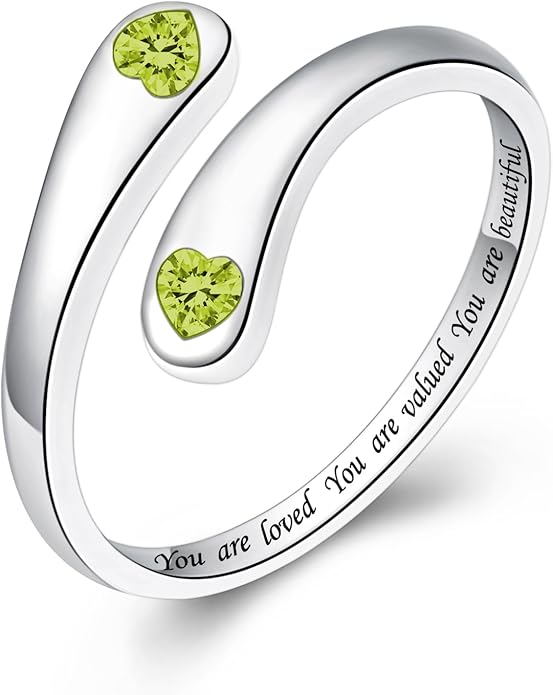 Fookduoduo 925 Sterling Silver Ring Inspirational Jewelry adjustable Wrap Open Rings for Women