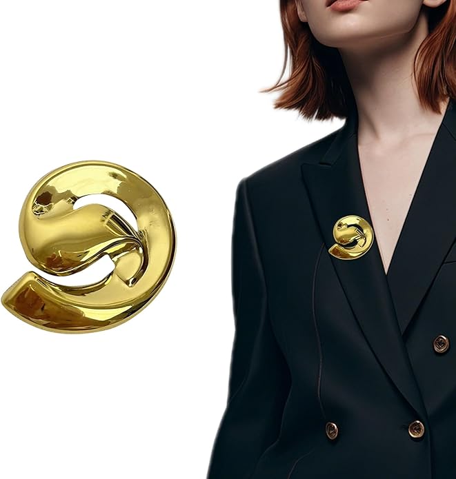 Minimalist Metal Brooch for Women, Unique Irregular Shape Pin Jewelry, Sun, Snail, Starfish & Abstract Design Brooches, Fashion Accessories for Coat, Dress, Scarf, Bag