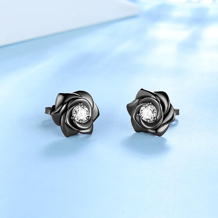 925 Sterling Silver Rose Flower Ring - Adjustable, Elegant Promise Ring for Women & Girls - Perfect for Birthday & Wedding Gifts