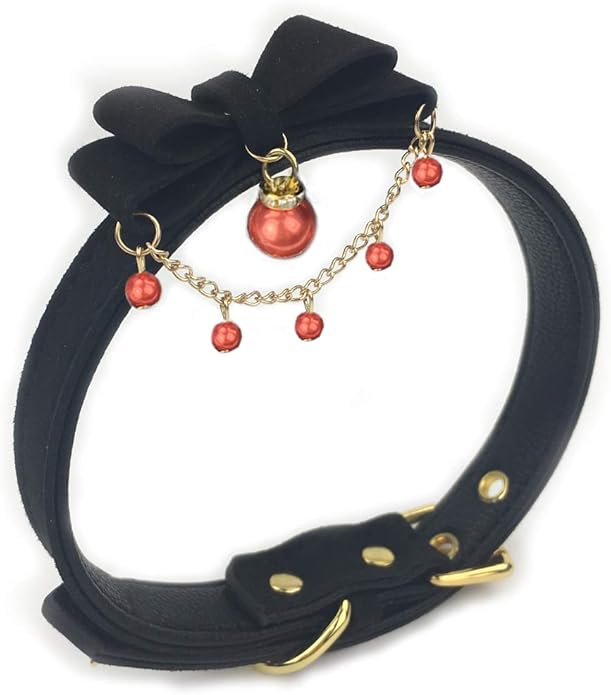 Bell Choker Collar Necklace Lolita Bow Collar Cat Kitty Velvet Necklace