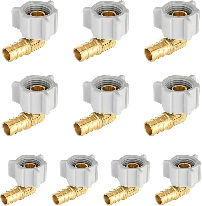 EFIELD 1/2" Pex x 1/2" Female NPT Swivel Elbow | Brass Barb Crimp Fittings by EFIELDPEXTUBING