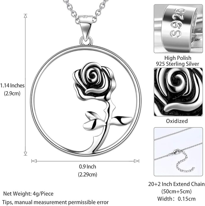 925 Sterling Silver Rose Flower Ring - Adjustable, Elegant Promise Ring for Women & Girls - Perfect for Birthday & Wedding Gifts