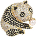 Animal Brooch for Women Girls 18k Gold Plated Animal Brooch Pin Rhinestone Animal Brooch Lapel Pin Jewelry Thanksgiving Day Birthday Wedding Gifts for Mom Wife