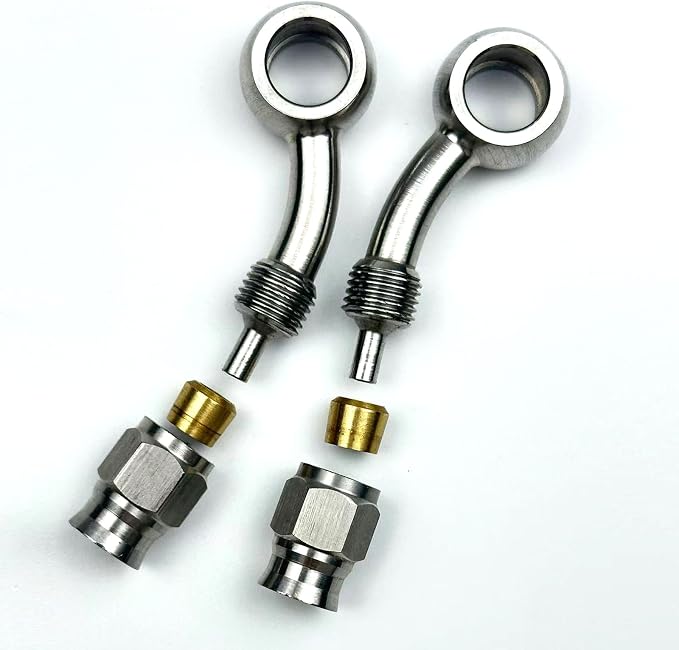 2pcs stainless steel 28 Lateral degree elbow female AN3-3 3AN to Metric M10 - Image 5
