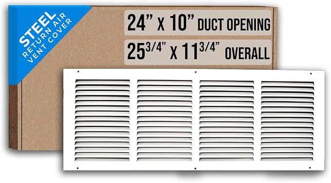 Fits 24x10 Duct Opening | Steel Return Air Grille by Handua | Vent Cover Grill by Handua