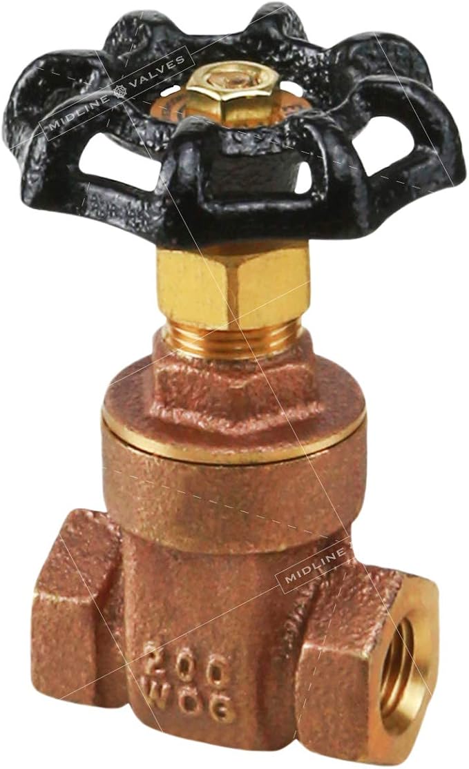 Midline Valve 427U236-5 Gate Valve, 1/4 in. FIP Connection, Cast Brass - Image 3