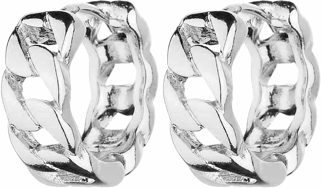 Wgoud Chunky Hoop Earrings Set 14K Gold Plated Hoop Earrings for Women Hypoallergenic, Thick Twisted Huggie Hoops Earring Set