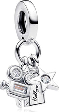 Cute Fashion Heart Charms,S925 Sterling Silver Charm,Bead for Bracelets and Necklaces,For Women Jewelry Present