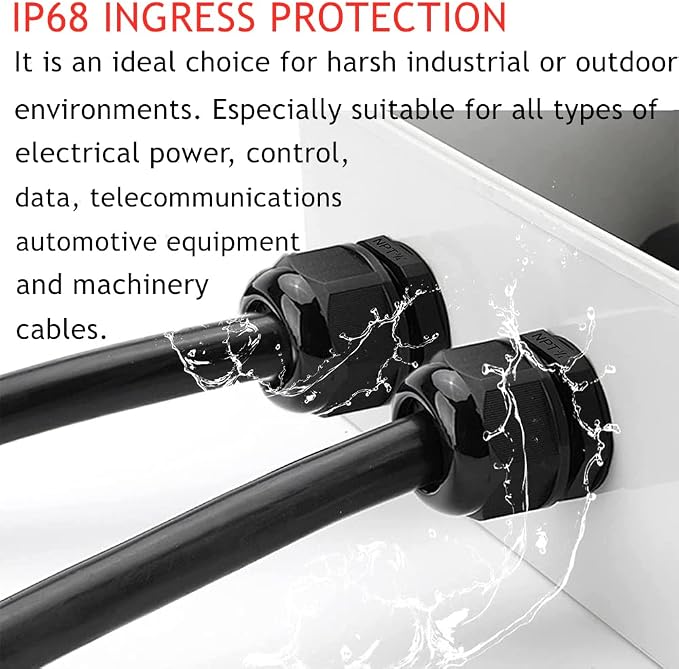 PENGLIN NPT Nylon Cable Glands Adjustable) | IP68 Waterproof, Good strain relief - Image 4