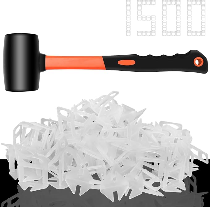Tile Spacers 1500Pcs Tile Clips 1/16", Tile Leveling System by DGSL