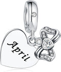 Birthstone Charms 925 Sterling Silver Charms Fit Pandora Charms Bracelet Fit Wife Mother's Day Christmas Birthday Gift
