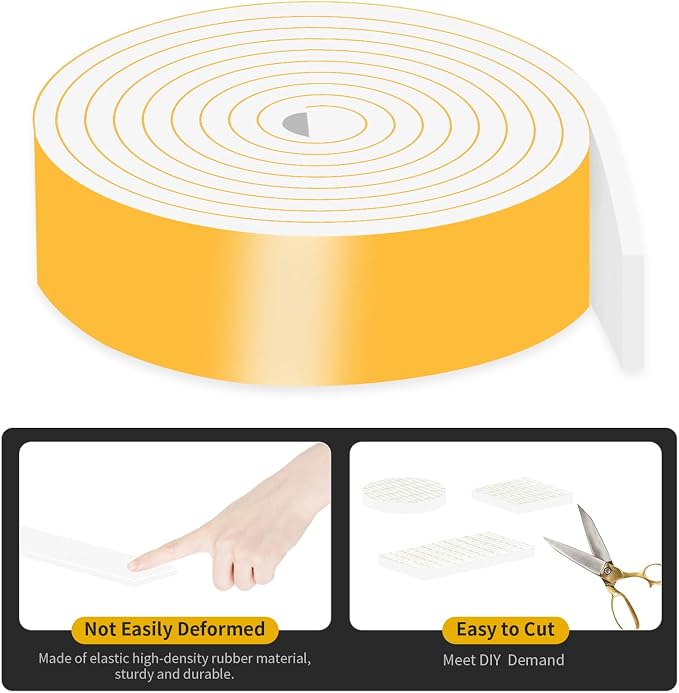Weather Stripping Tape for Door, High Density CR, 4 in x 1/4 in x 10Ft | - Image 4
