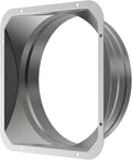 Hon&Guan 8 Inch Square to Round Duct Connector, Metal Vent Flange by HonGuan