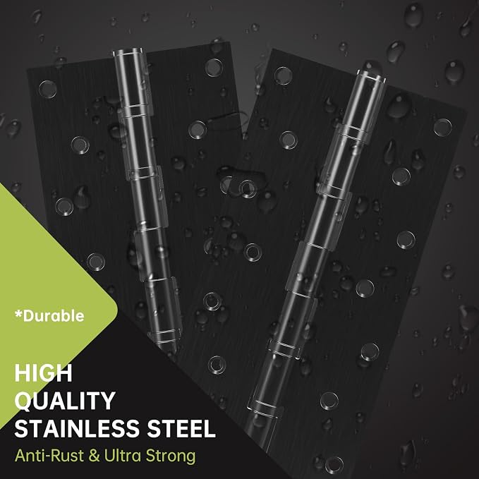 10" Ball Bearing Door Hinges 2 Pack, Heavy Duty Stainless Steel Hinge 10 x 5 - Image 5