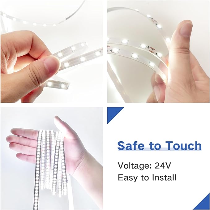 RadiantFlux 2 Sets of 10ft Light Strips, Dimmable 24V LED Strip Lights - Image 2