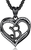 INFUSEU Unique Initial Necklaces for Women Girls Small Heart Letter Jewelry, Meaningful Personalized Gifts