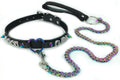 Succuba Handmade Heart Ring Rhinestone Letter Pu Leather Choker Collar Necklace for Women and Men