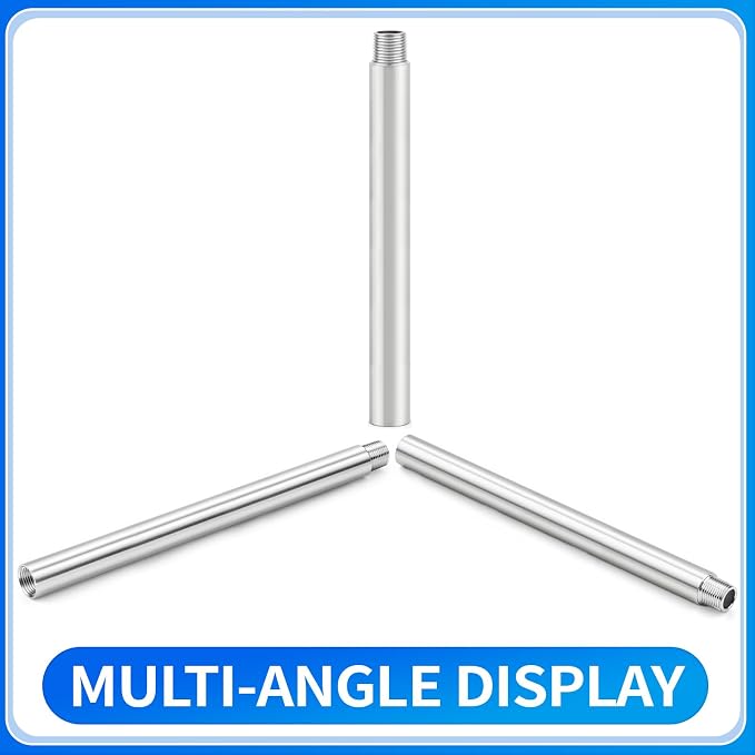 ChillWaves 304 Stainless Steel Pipe Fitting, Nipple Cast Pipe 1-1/2" NPT Male x - Image 3