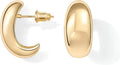 Gacimy Chunky Earrings for Women, Teardrop Earrings with 925 Sterling Silver Post, 14K Gold Plated Statement Drop for Women