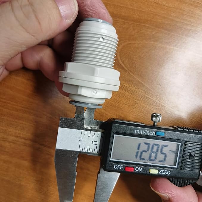 Food-Grade Quick Connector Push-In Tube Fitting, 1/2 inch Bulkhead Connector - Image 4