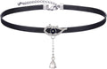 Yonhon Black Choker Necklace for Women,Gold/Siver Tone Choker Necklace with Elegant Pendantant