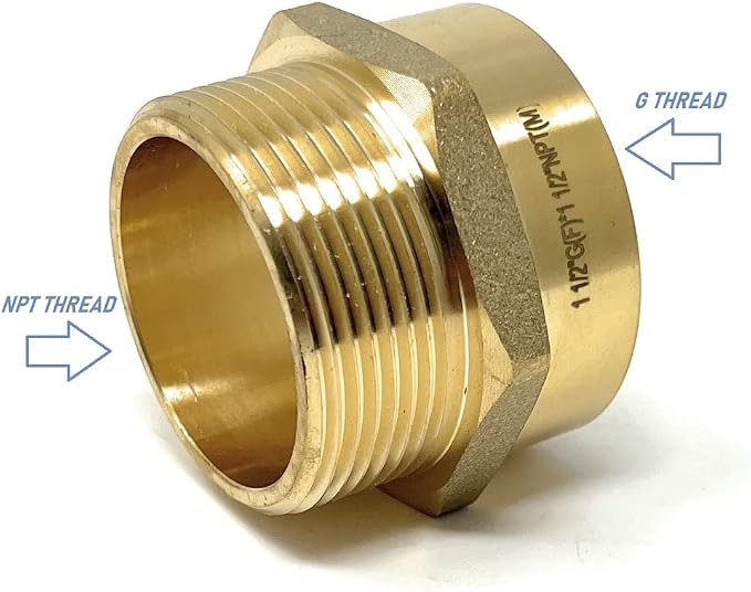 G Thread Female to NPT Thread Male Pipe Fitting Adapter - Image 3