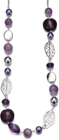 PEARL&CLUB Long Beaded Necklaces For Women - Sweater Chain Fashion Jewelry Necklace Gifts For Women