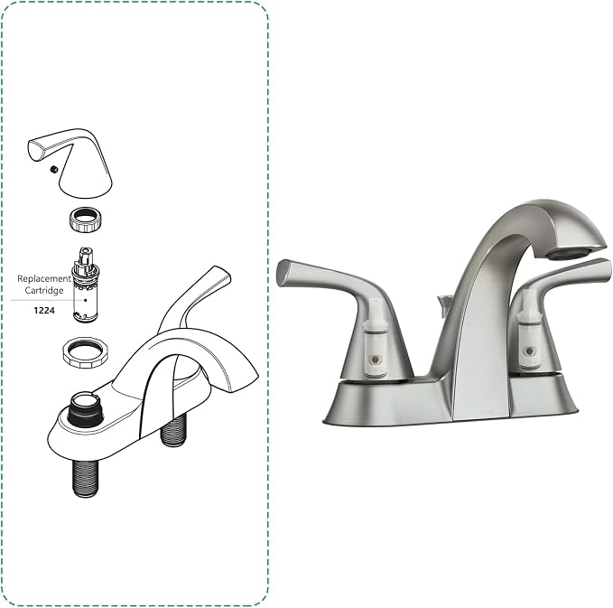 1224 Cartridge with 97479 Stem Extension Kit, Faucet Repair Kit compatible with - Image 9