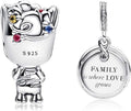 Cute Fashion Heart Charms,S925 Sterling Silver Charm,Bead for Bracelets and Necklaces,For Women Jewelry Present