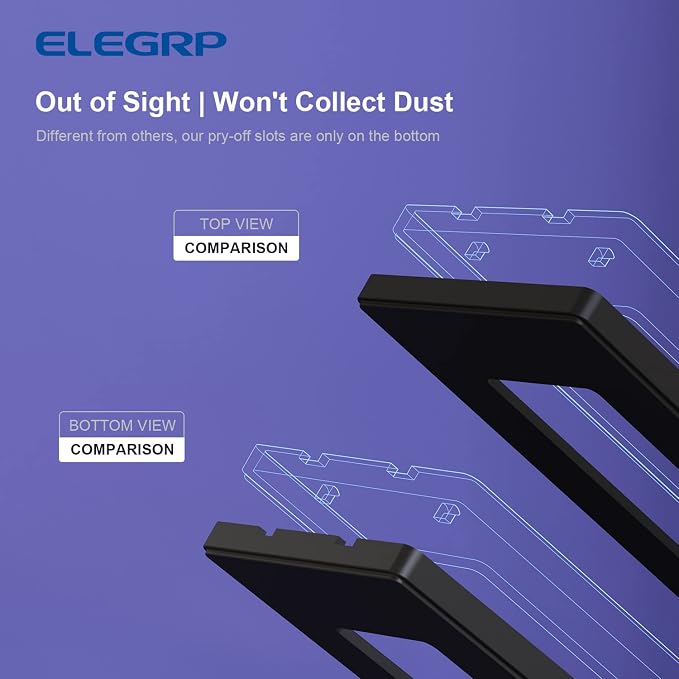 ELEGRP 3-Gang Screwless Decorative Wall Plates, Mid-Size Unbreakable - Image 5