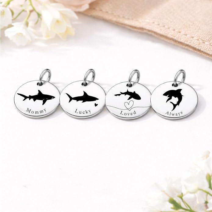 SM Design Mama Animal Charm Set – Set of 4 Stainless Steel Charms – Motherhood & Family Keepsake Jewelry Charmss