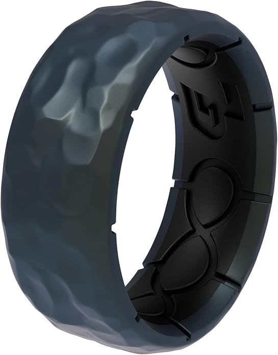 Groove Life Zeus Anti Stretch Silicone Ring Breathable Silicone Rings for Him and Her, Unique Design, Comfort Fit Ring