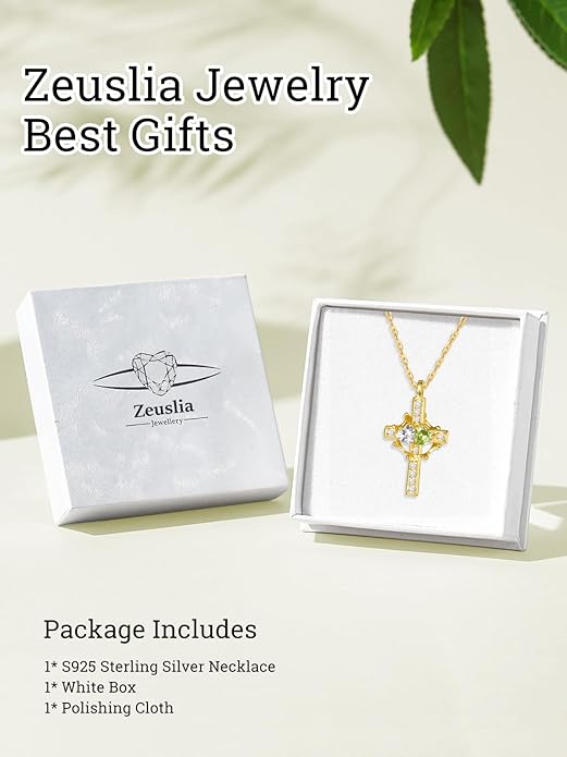 Valentine's Day Gifts for Wife 925 Sterling Silver Double Birthstone Pendant Necklaces I Love You for Always and Forever Necklace Anniversary Birthday Gifts for Wife Girlfriend Mom Her