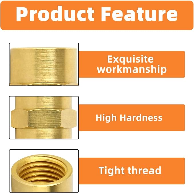 GASHER 8PCS 3/8 Inch NPT Brass Pipe Fitting, Ball Valve, Barstock Tee Brass - Image 3