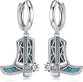 Western Earrings for Women 925 Sterling Silver Turquoise Western Country Dangle Drop Earrings Country Jewelry Gifts for Cowgirl Cowboy