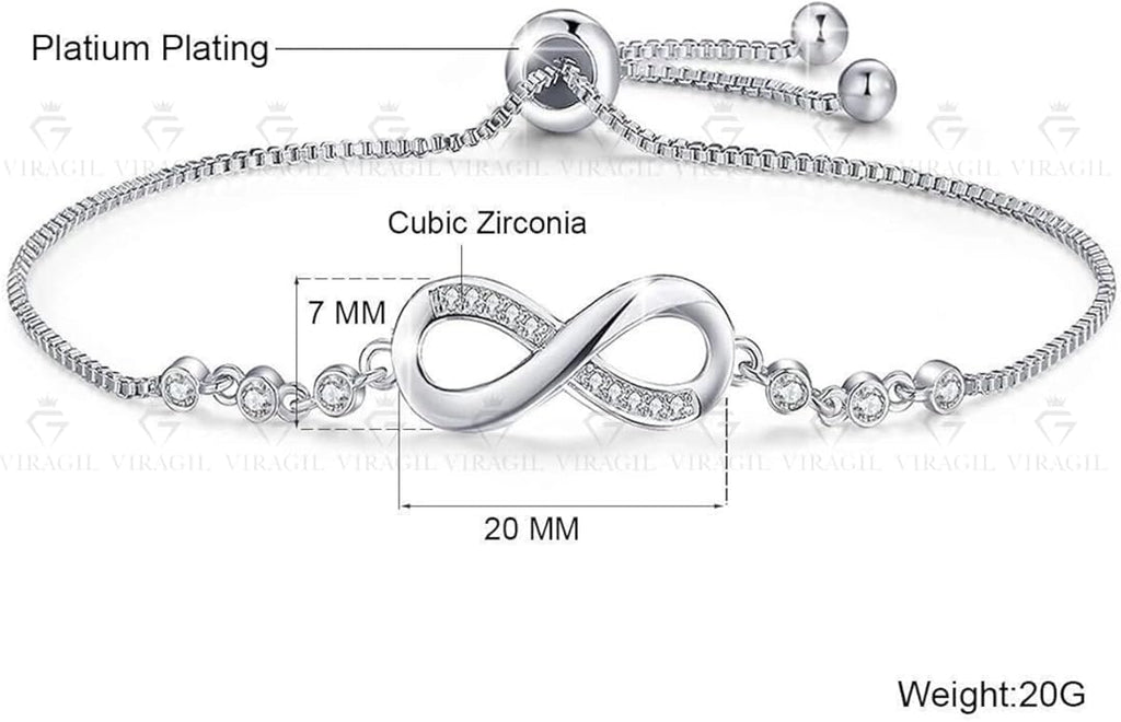 To My Granddaughter - Infinity Heart Bracelet Gift with Meaningful Card, Granddaughter Gifts from Grandma & Grandpa, Elegant Silver Jewelry for Birthday, Graduation, Christmas.