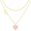 Linawe Layered Choker Heart Pendant Necklace for Women Trendy, Gold/Silver/Rose Gold Chain Stainless Steel Stacked Necklaces, Double Heart Necklace Y2K Preppy Jewelry