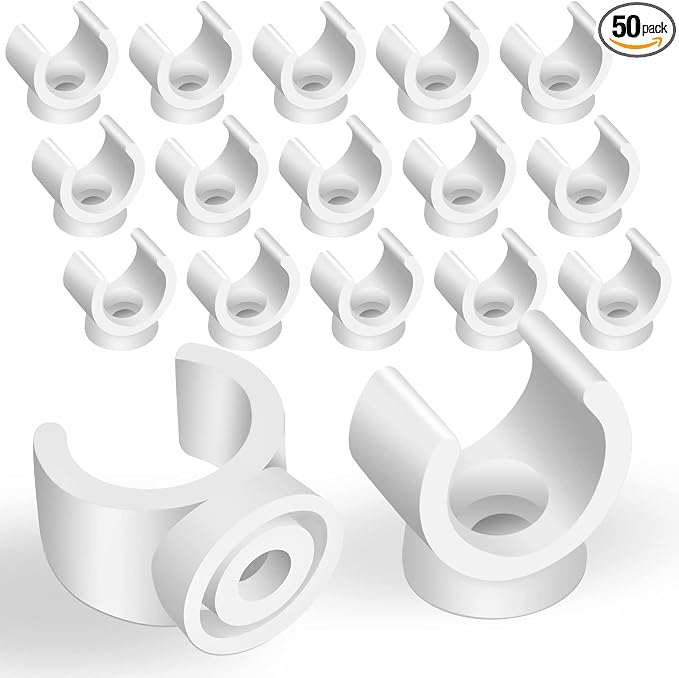 50 Packs 1/2 Inch PEX Clips Pipe Hangers Clamps Holder Pipe Support Plastic 16 by Yookeer