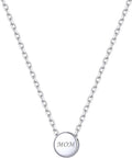 ChicSilver Personalized 925 Sterling Silver Dainty Small Heart/Star/Moon/Dot/Triangle Pendant Necklace for Women, Silver/Gold/Rose Gold/Black (with Gift Box)