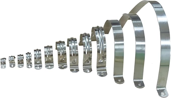 1/4inch Rigid Support Pipe Strap, 2 Hole U-Tube Strap Clamp, Stainless Steel - Image 4