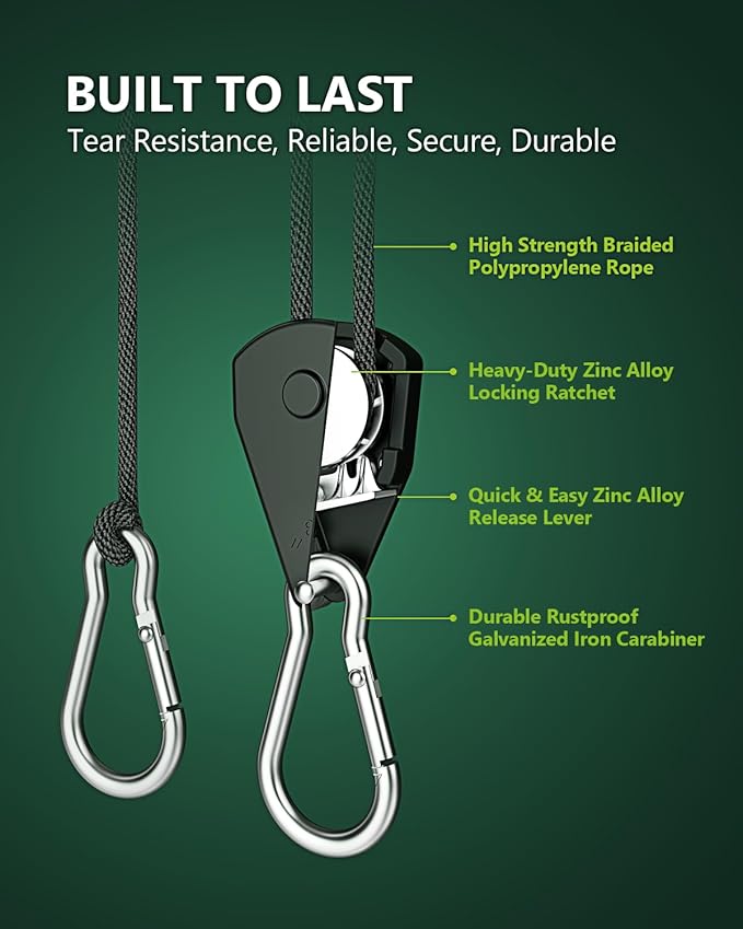 8-Pack 1/8” Ratchet Straps, Heavy Duty Ratchet Tie Down Straps | Kayak Hanger - Image 3