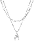 adoyi Valentines Day Gifts for Women Hers Dainty 14K Gold Plated Heart Initial Necklaces Layered Letter A-Z Pendant Necklace Stack Trendy Jewelry Birthday Valentines Day Gifts for Women Jewelry