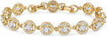 Tennis Bracelet for Women 14K Gold Plated Cubic Zirconia Bracelet,Classic Crystal Tennis Bracelet, Rhinestone Delicate Bracelet Gift for Her