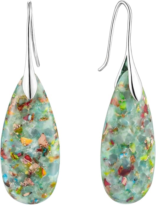 SELOVO Stone Fishhook Dangle Drop Earrings Statement Earrings for Women Stone