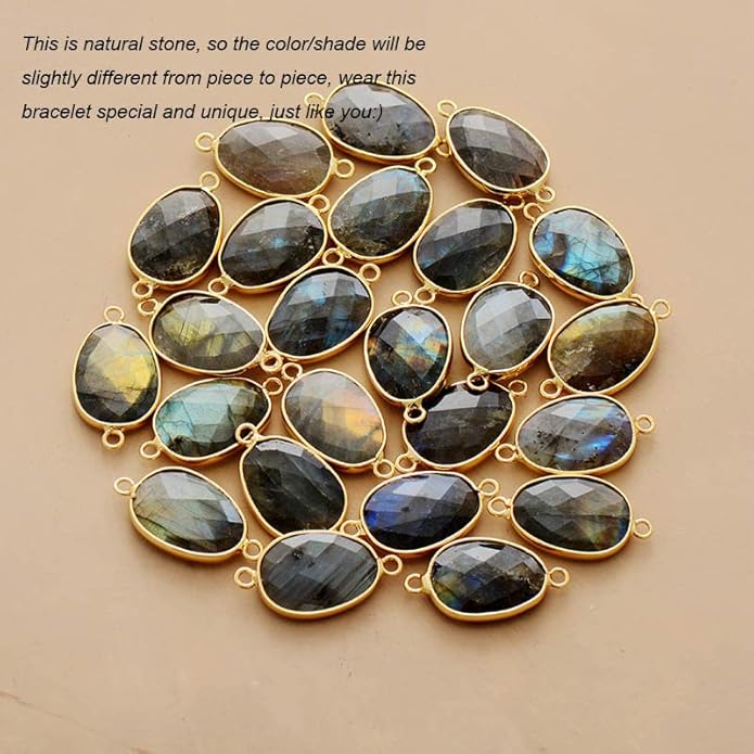 ZOSOJONA Women Wrap Bracelet Boho Natural Jasper Crystal Stone Beads Strand Bracelets