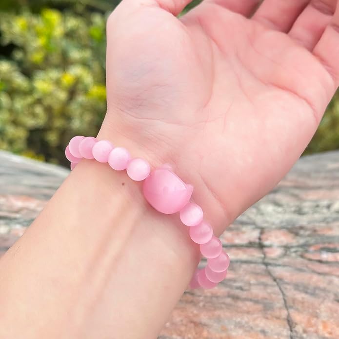 Money Attraction Cat Bracelet - Black Obsidian Women Bracelets -Wealth Prosperity Abundance Stone Bead Bracelet, Entrepreneur Business Luck Beaded Bracelets,Spiritual Mood Energy Cute Protection Stretch Bracelet,Health Good Luck Feng Shui Bracelets For...